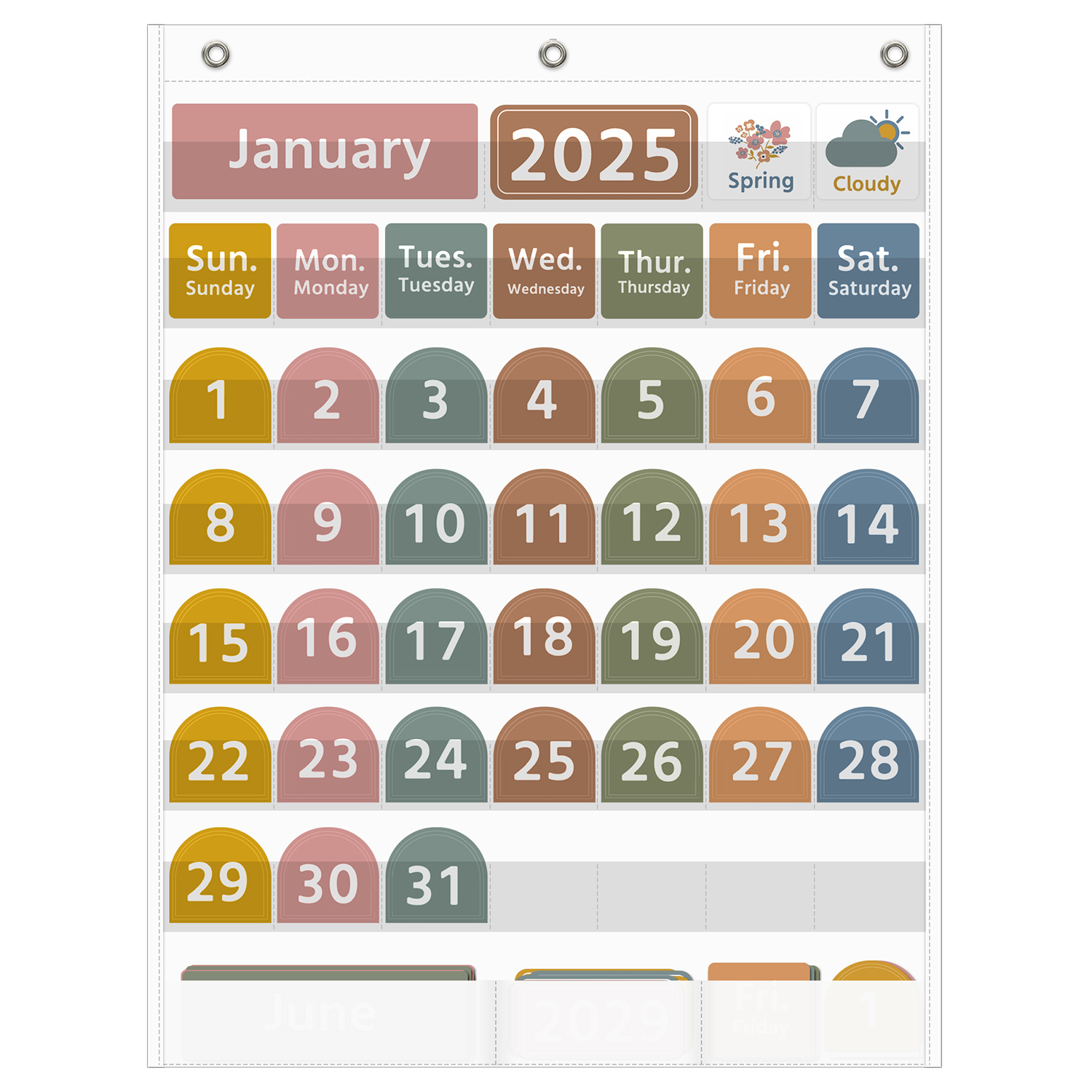 Baby Food Chart - Large Classroom Calendar Pocket Chart with