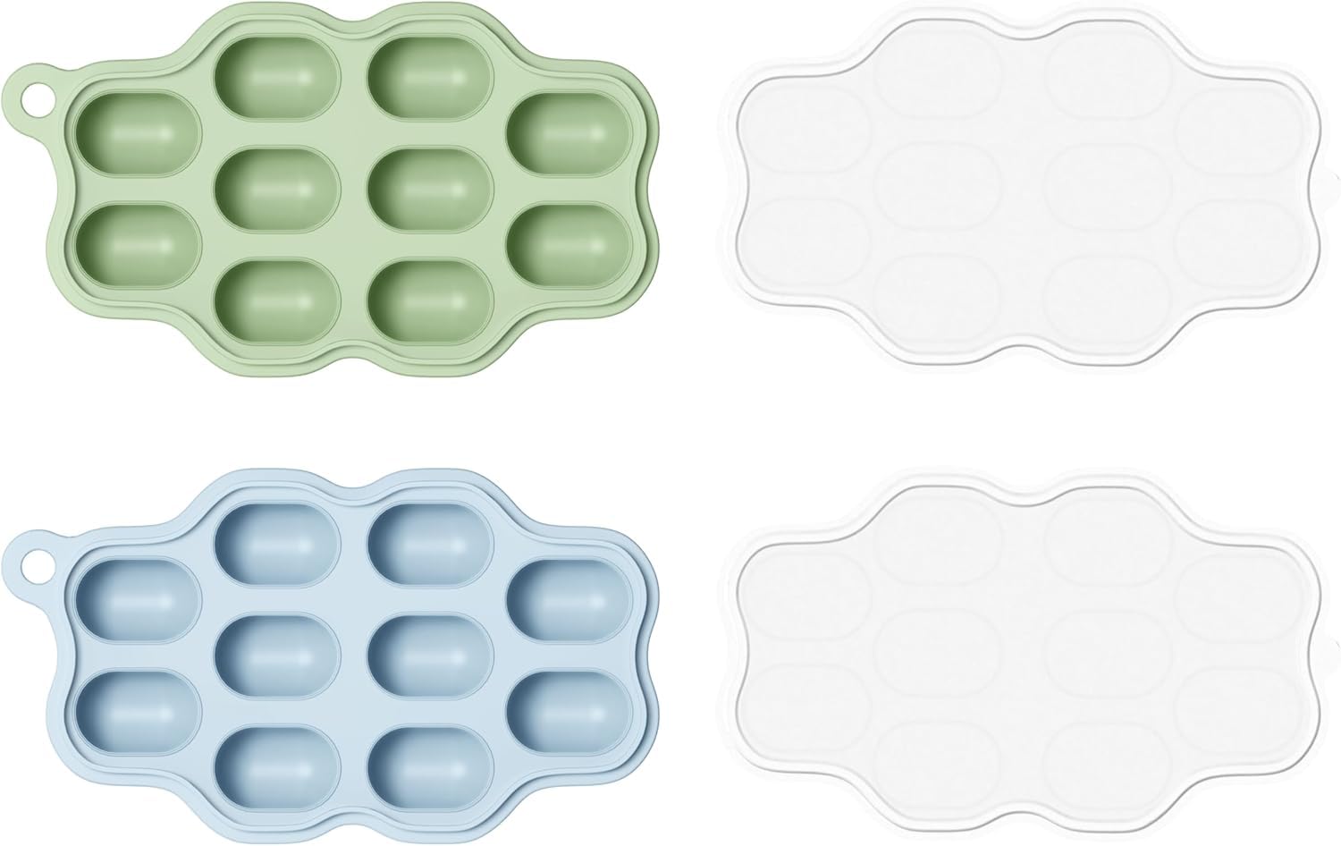 Baby Food Tray - 2-Pack Silicone Baby Food Freezer Tray