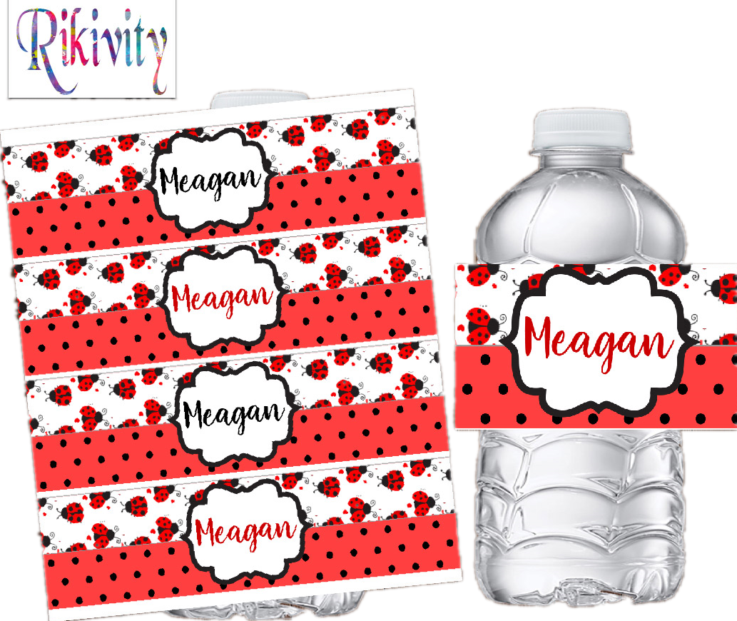 Baby Food Recipes - Personalised Ladybug Red Polka Dot Water
