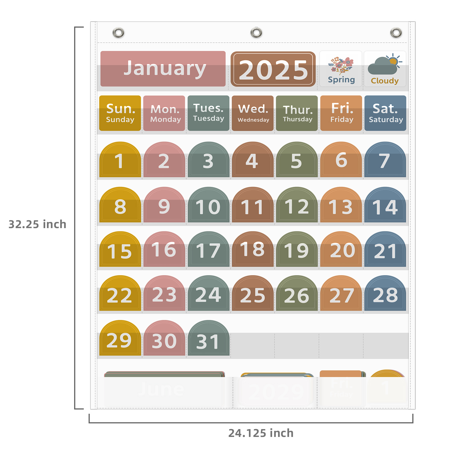 Large Classroom Calendar Pocke - Baby Food Chart avis et prix