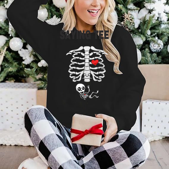 Maternity Halloween Skeleton T - Food Baby X Ray avis et prix
