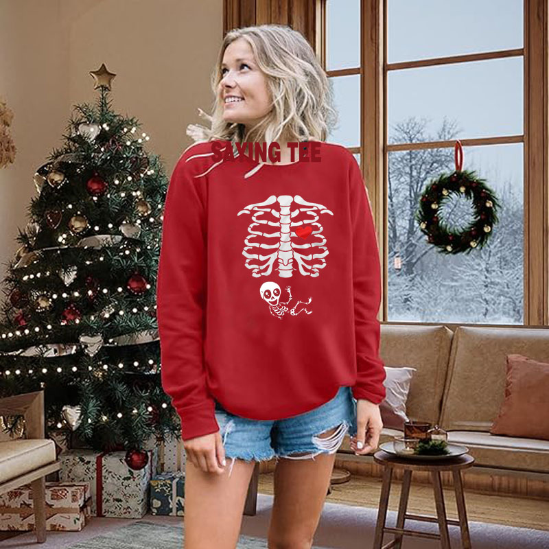 Maternity Halloween Skeleton T - Food Baby X Ray avis et prix
