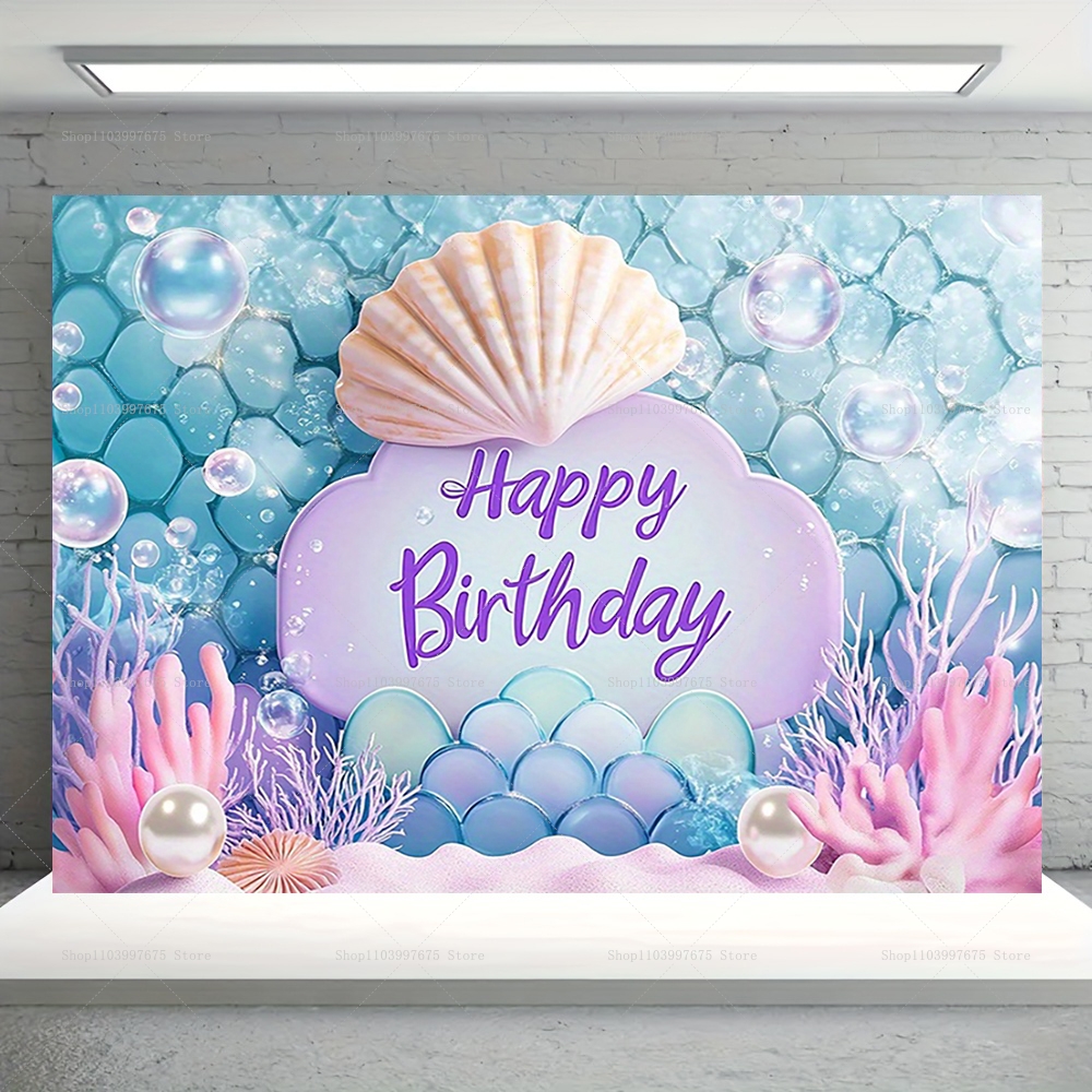 Mermaid Party Backdrops Childr - Baby Food Recipes avis et prix
