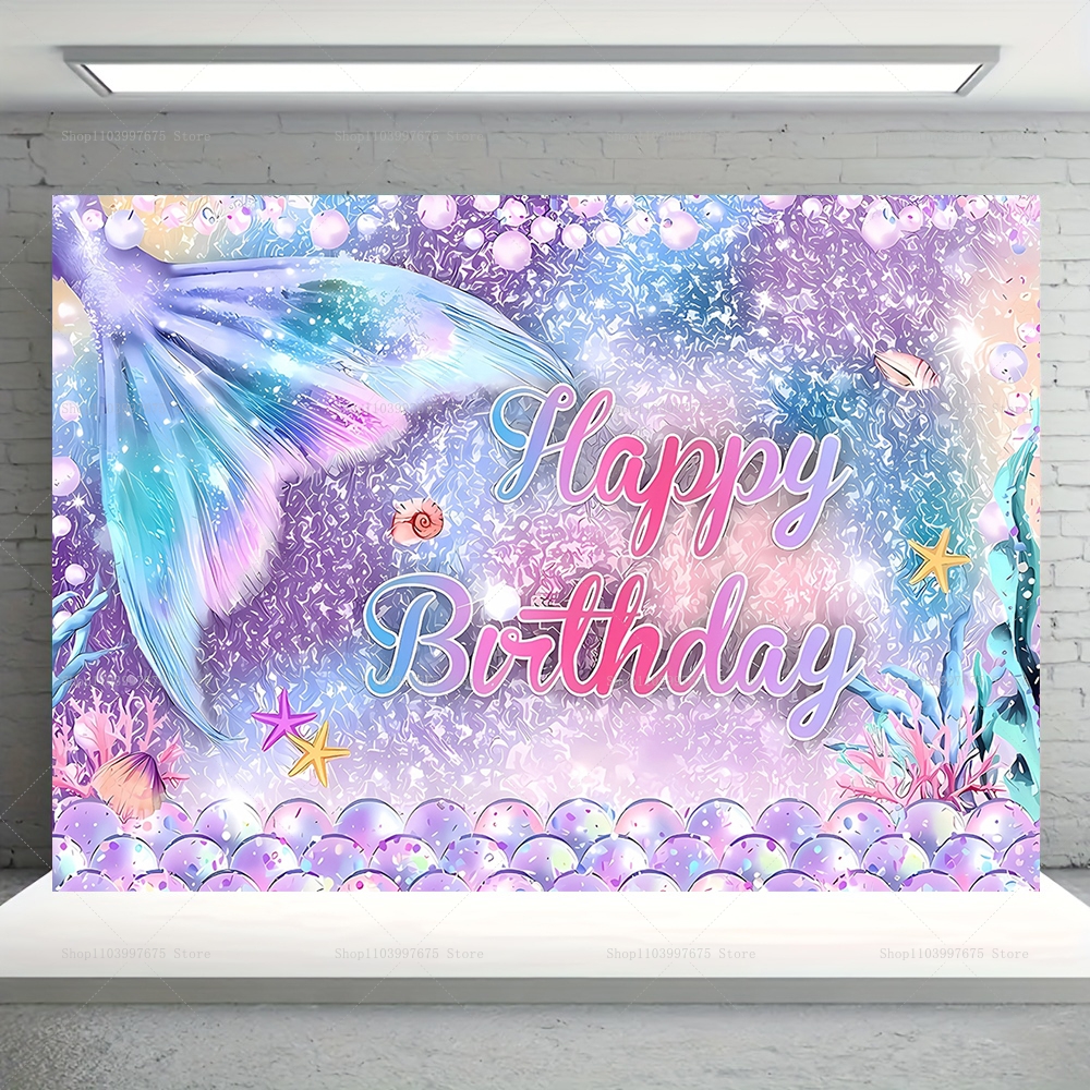Mermaid Party Backdrops Childr - Baby Food Recipes avis et prix