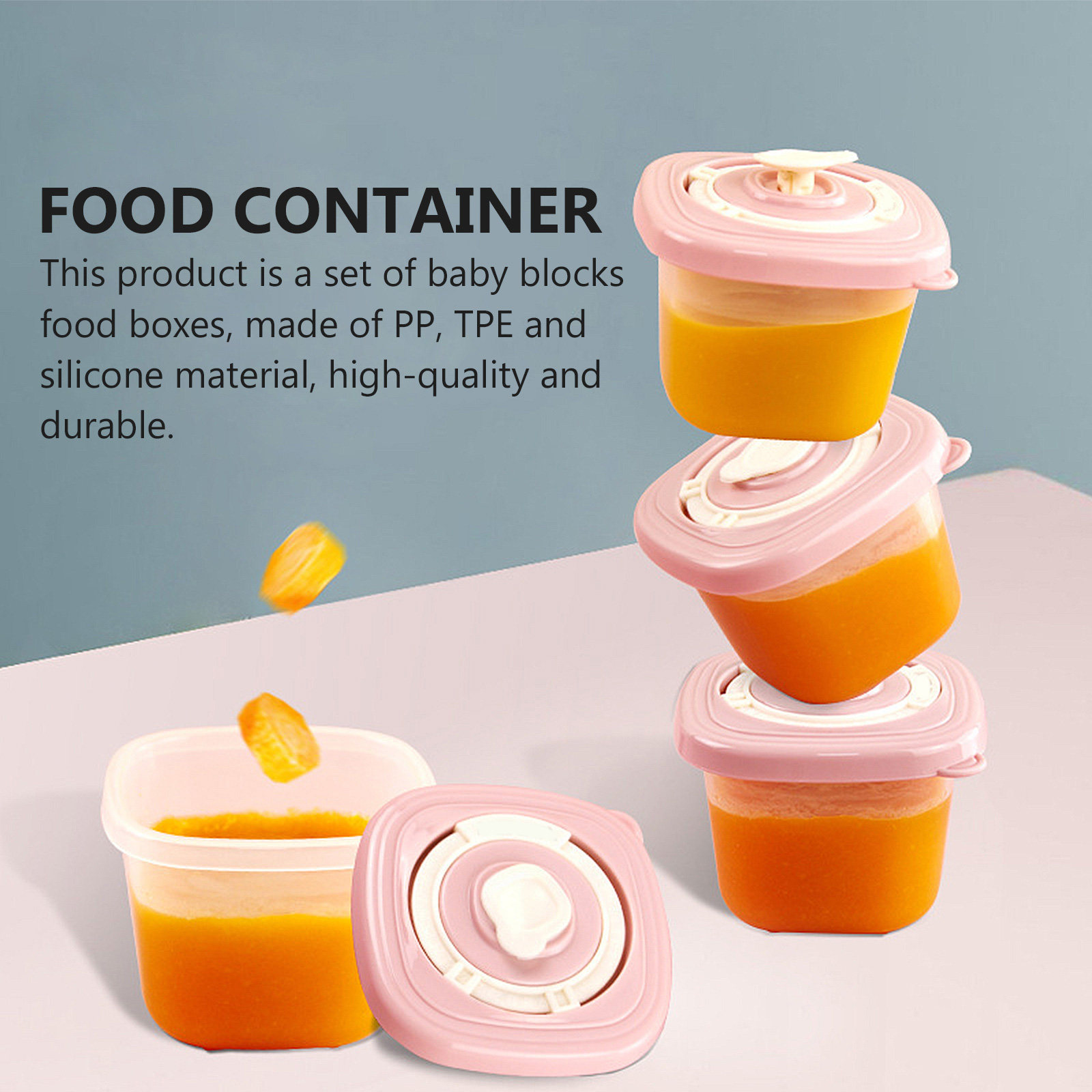 1Set Baby Food Box Blocks Safe - Baby Food Tray avis et prix