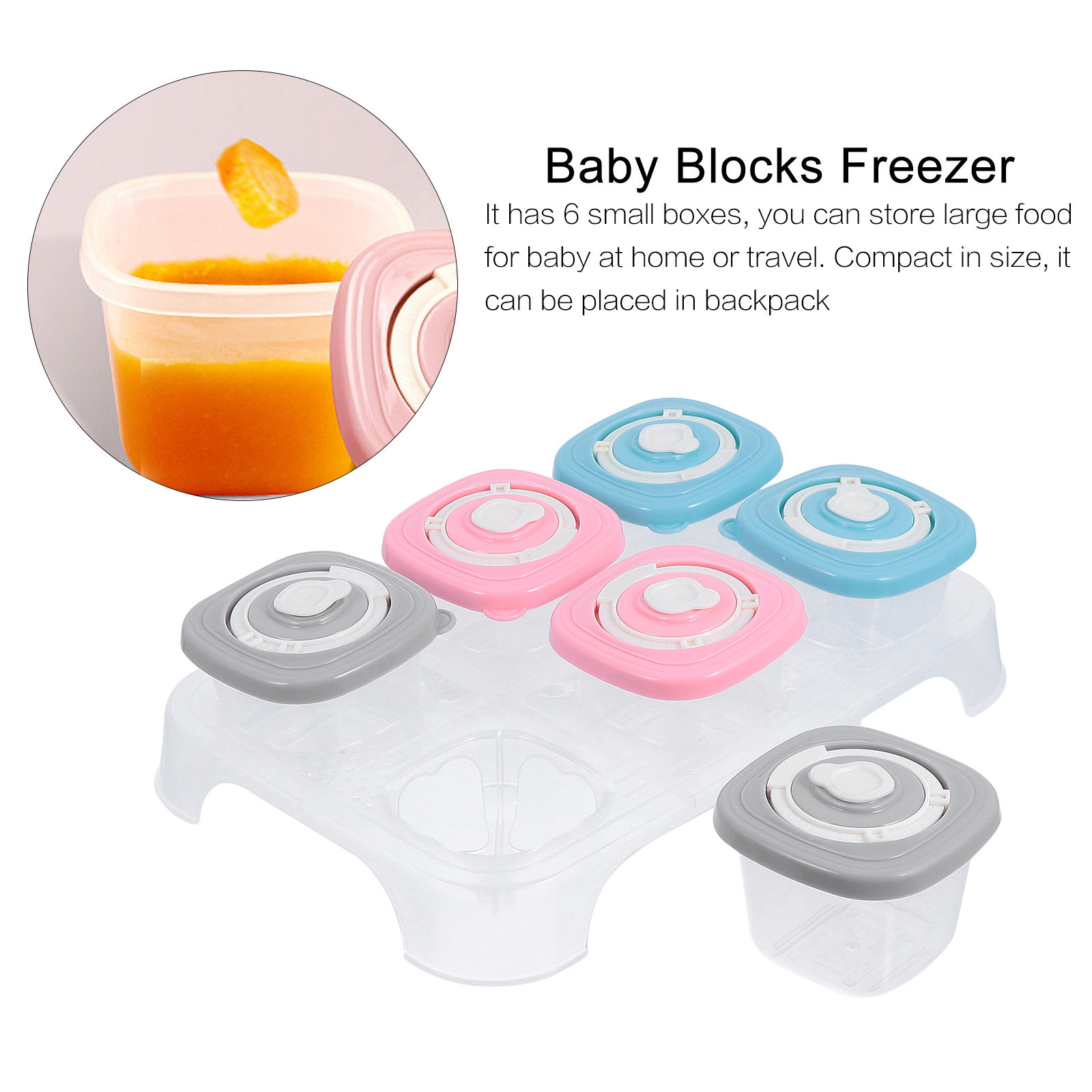 1Set Baby Food Box Blocks Safe - Baby Food Tray avis et prix