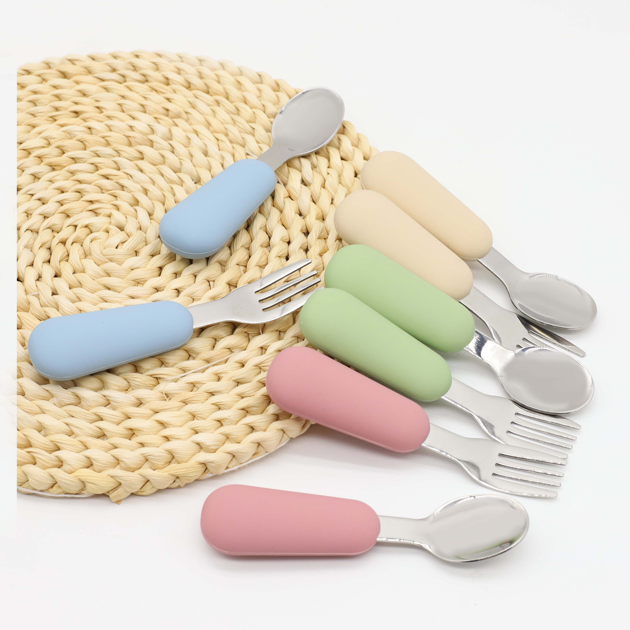 Silicone stainless steel spoon - Baby Food Utensils avis et prix