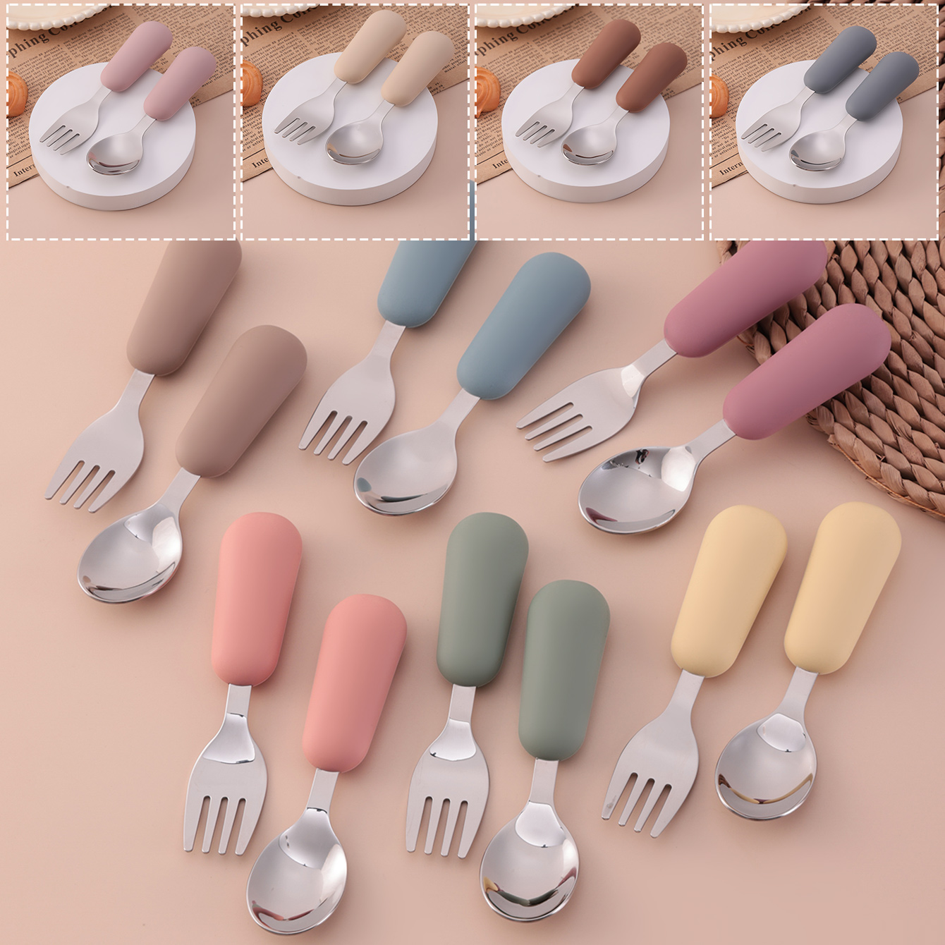 Color Kids 2PCS Stainless Stee - Baby Food Utensils avis et prix