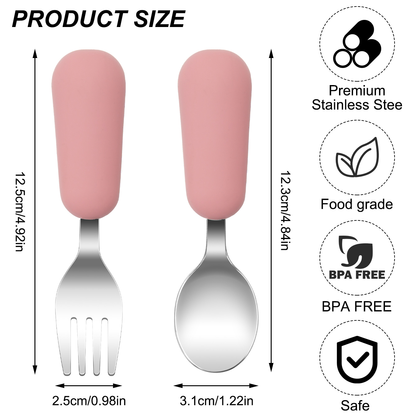 Color Kids 2PCS Stainless Stee - Baby Food Utensils avis et prix
