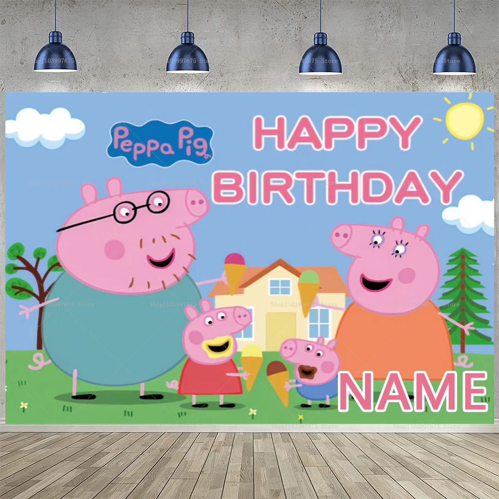 Custom Name Cartoon Peppa Pig  - Baby Food Recipes avis et prix