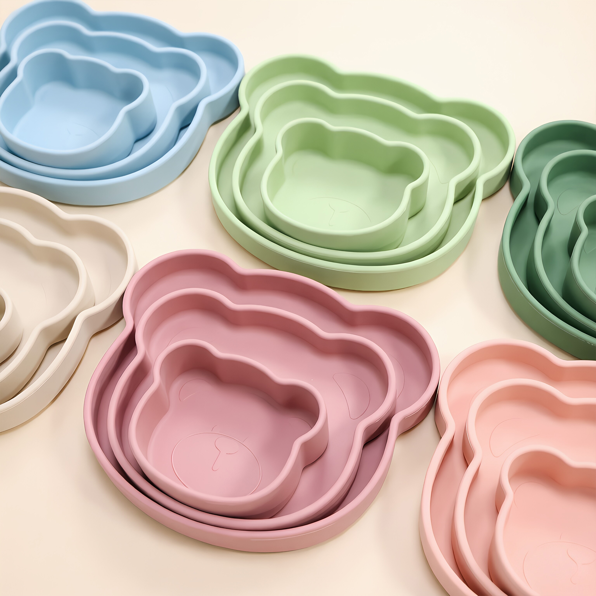 Cartoon Silicone Toddler Plate - Baby Food Chart avis et prix
