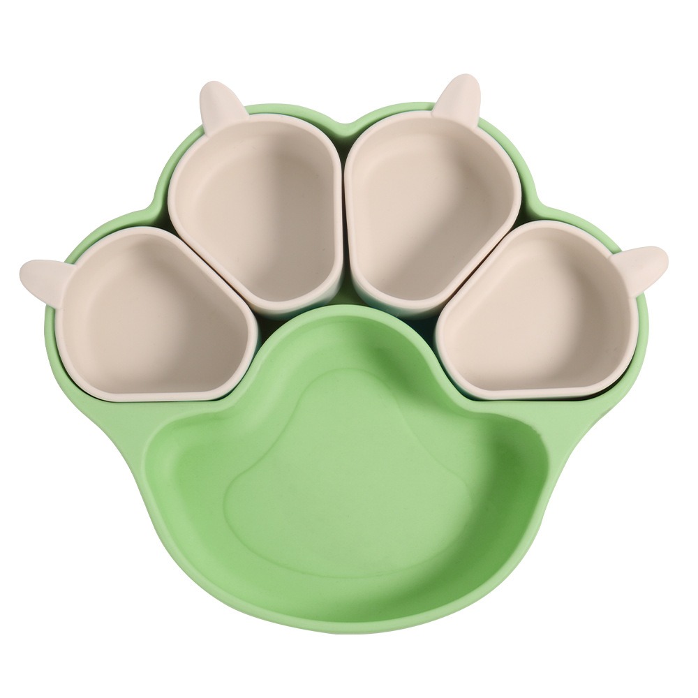 Baby Bear Paw Silicone Plate w - Baby Food Chart avis et prix