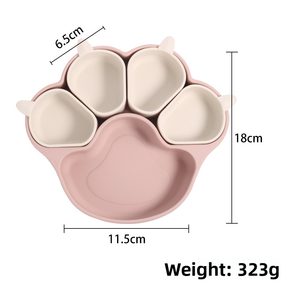 Baby Bear Paw Silicone Plate w - Baby Food Chart avis et prix