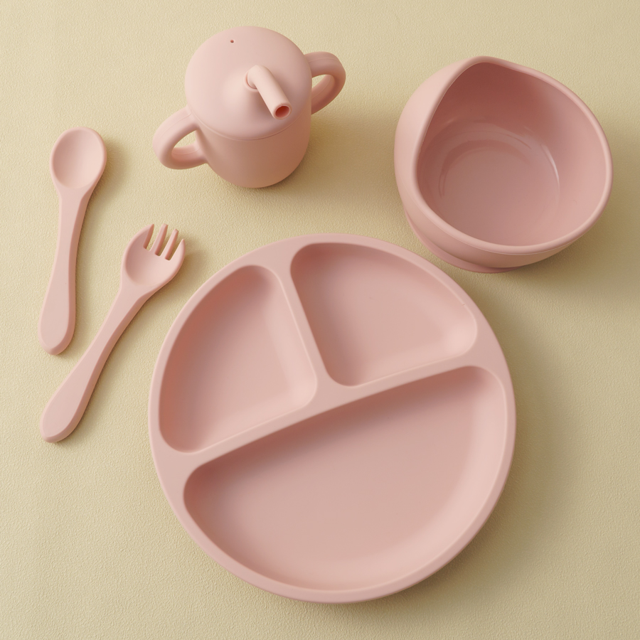 5PCS Baby Silicone Tableware S - Baby Food Tray avis et prix