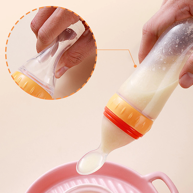 Squeezing Feeding Bottle Silic - Baby Food Utensils avis et prix