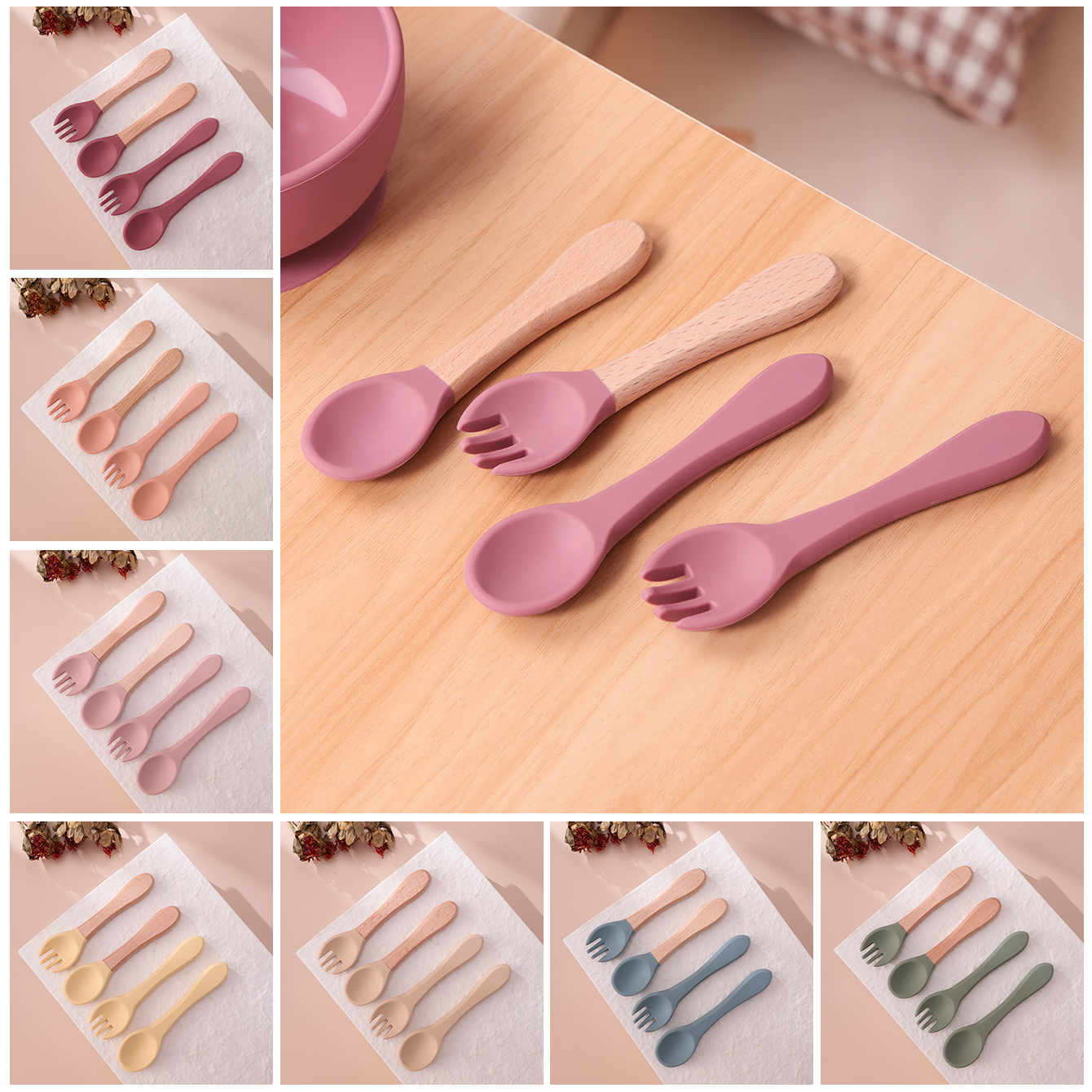 Color Kids 4PCS Silicone Baby  - Baby Food Utensils avis et prix