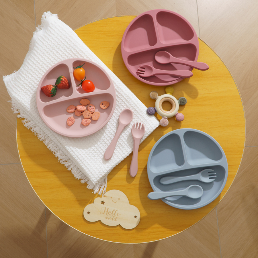 3PCS Children's Tableware Set  - Baby Food Chart avis et prix