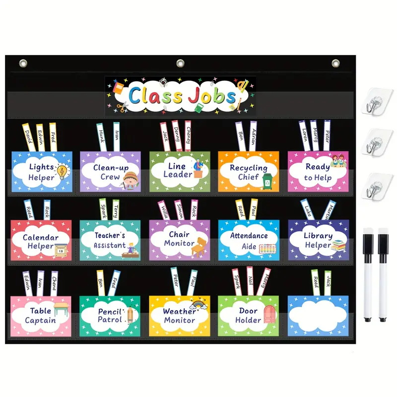Class Jobs Pocket Chart Class  - Baby Food Chart avis et prix