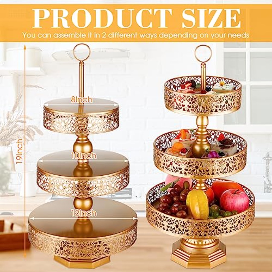 2 Pcs Cupcake 3 Tiered Metal D - Baby Food Tray avis et prix