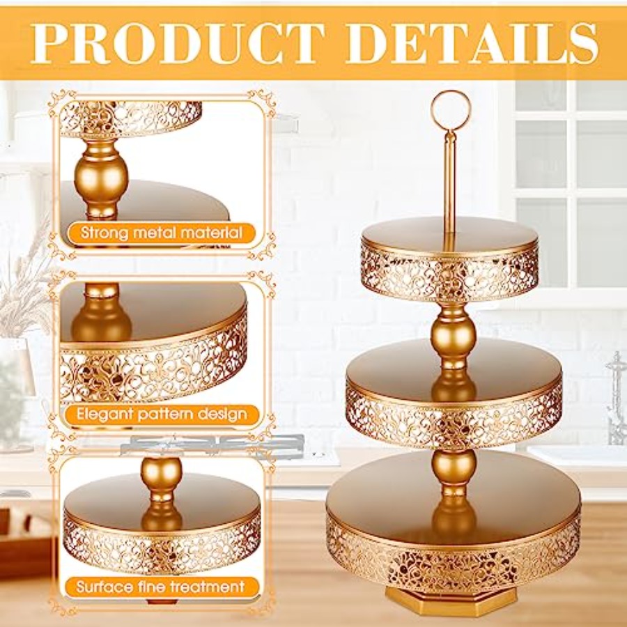 2 Pcs Cupcake 3 Tiered Metal D - Baby Food Tray avis et prix