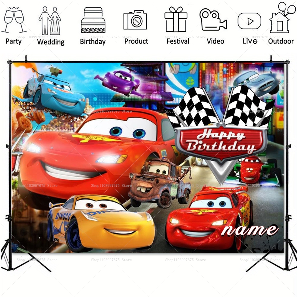 Lightning McQueen Backdrops Ch - Baby Food Recipes avis et prix