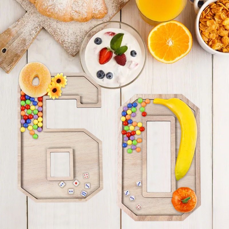 Large Wooden Number Charcuteri - Baby Food Tray avis et prix