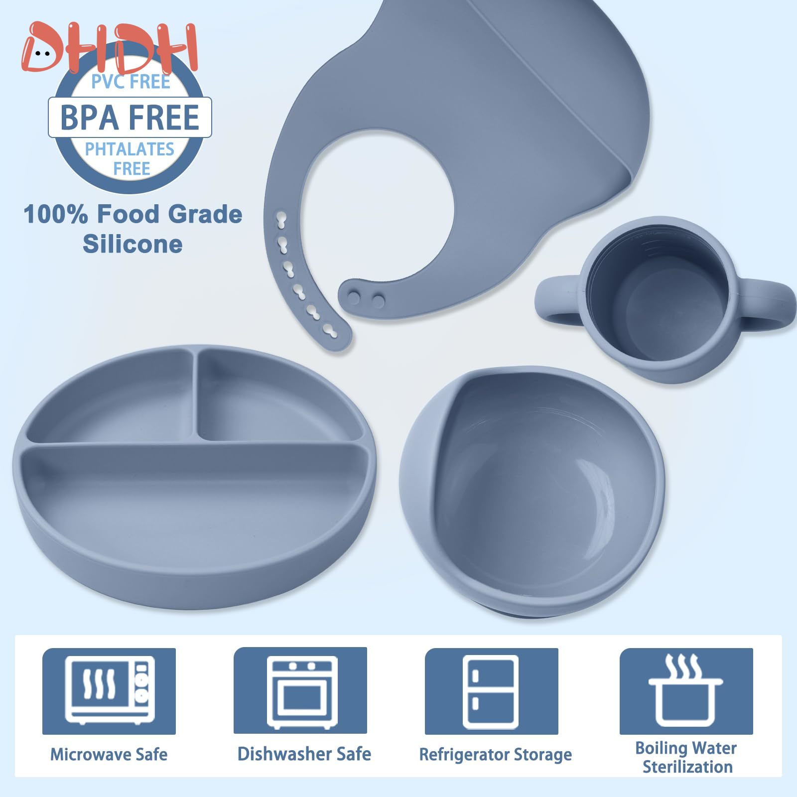 Silicone Baby Feeding Set Tabl - Baby Food Tray avis et prix