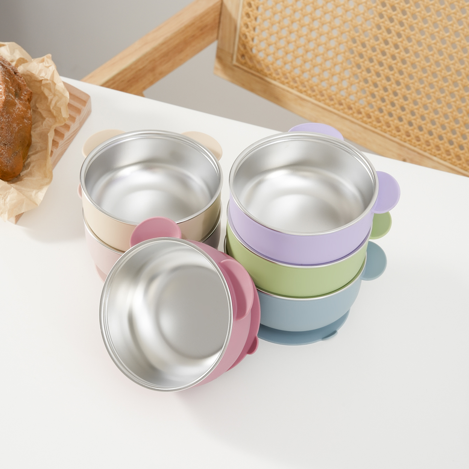 1PC Removable Silicone Stainle - Baby Food Tray avis et prix