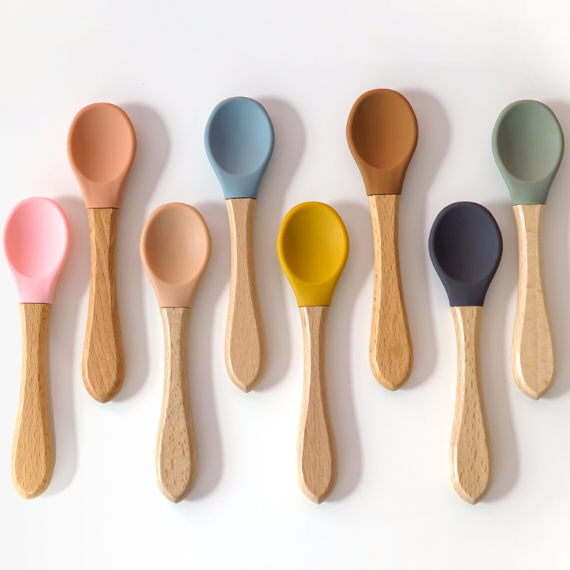 Feeding Wooden Handle Silicone - Baby Food Utensils avis et prix