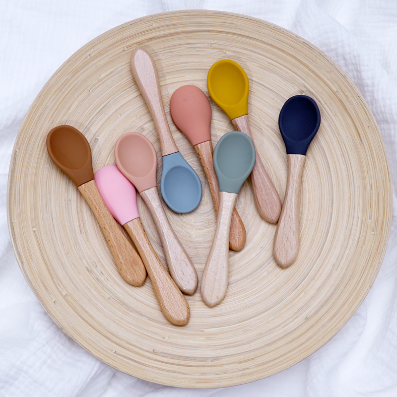 Feeding Wooden Handle Silicone - Baby Food Utensils avis et prix