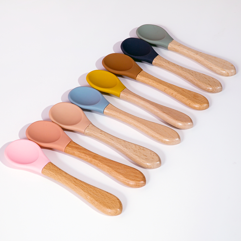 Feeding Wooden Handle Silicone - Baby Food Utensils avis et prix